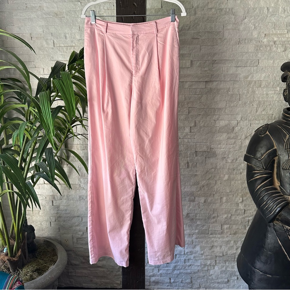 LOVERS and Friends Ballerina Pink Wide Leg Pleated Trouser Pants Size S